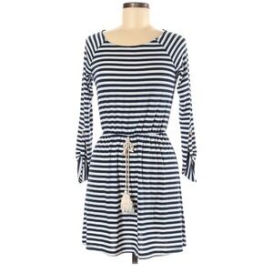 Love Culture Striped Rope Tie Casual Dress Small